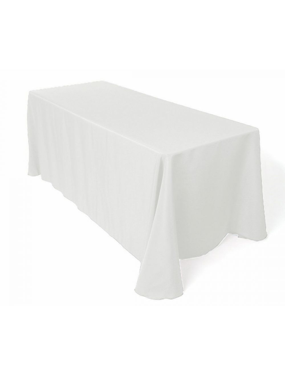 8 Floor Length White Table Linen
