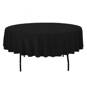 5' ROUND BLACK TABLE LINEN