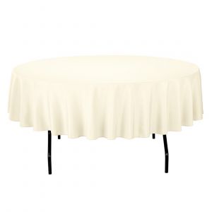 5' ROUND IVORY TABLE LINEN