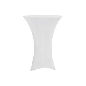 WHITE SPANDEX COCKTAIL TABLE COVER